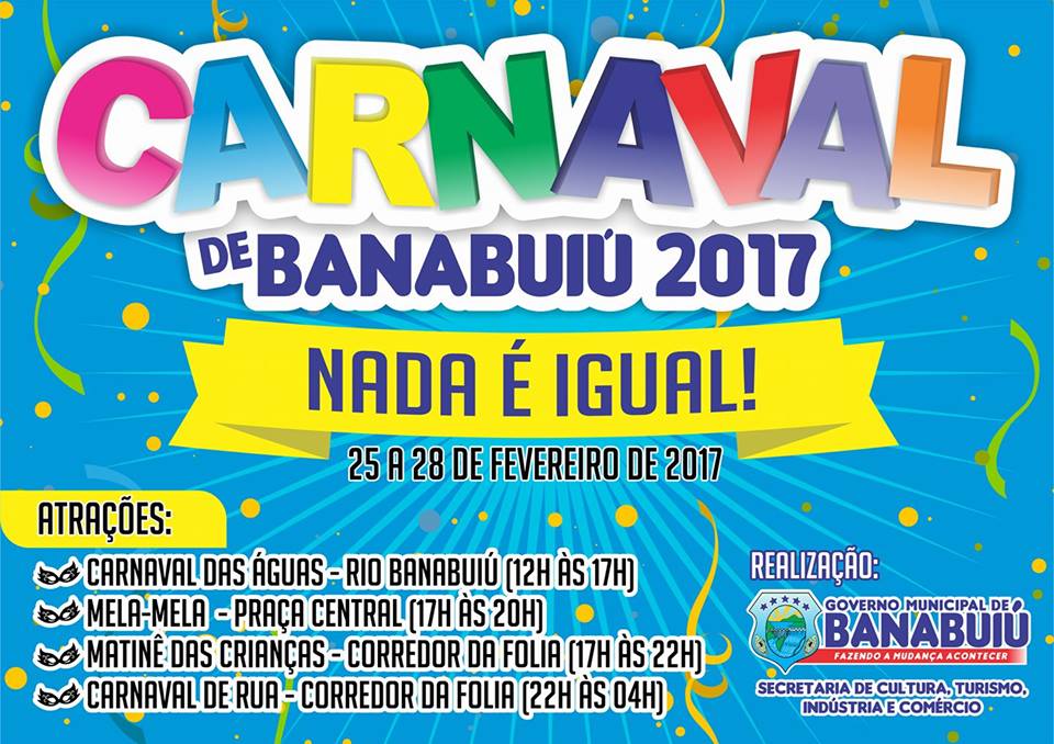 Conheça a programação do “Carnaval das Águas”, em Banabuiú