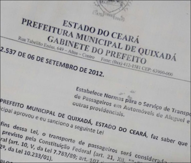 Conheça os requisitos legais para quem deseja atuar como taxista em Quixadá