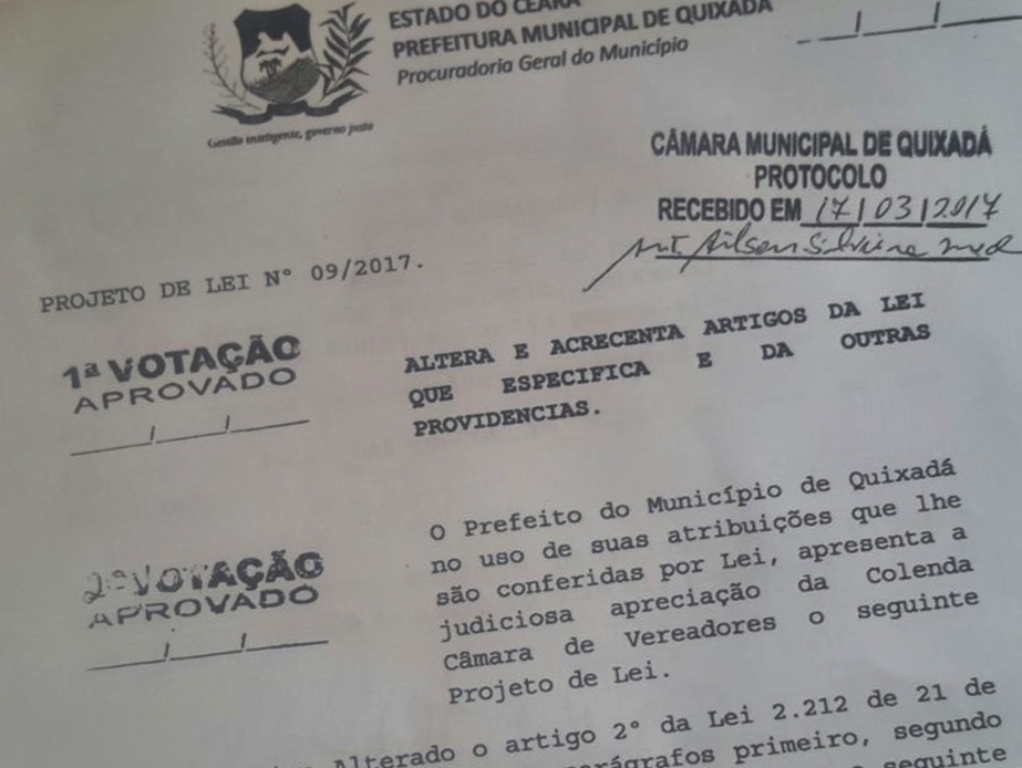 Vereador barra projeto de lei que regulamenta estágio para estudantes em Quixadá