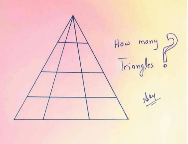 O novo desafio na web é contar quantos triângulos há nessa imagem. E tem uma pegadinha