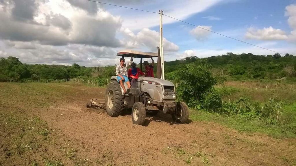 Máquinas trabalhando no programa Hora de Arar (Foto: Valdecir Pimenta)