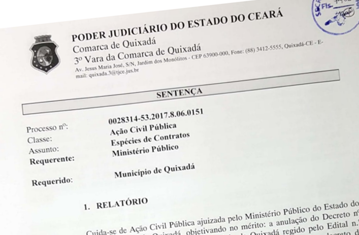 Leia íntegra da sentença que obriga prefeitura de Quixadá a homologar concurso de 2016