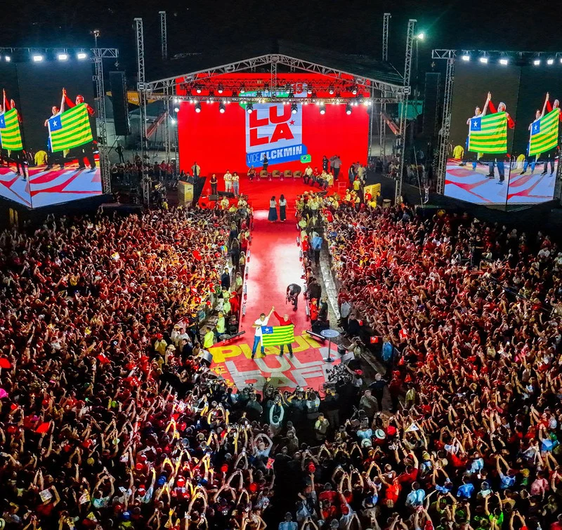 Kássio manda apagar comício inteiro de Lula e proíbe painéis de LED em atos petistas